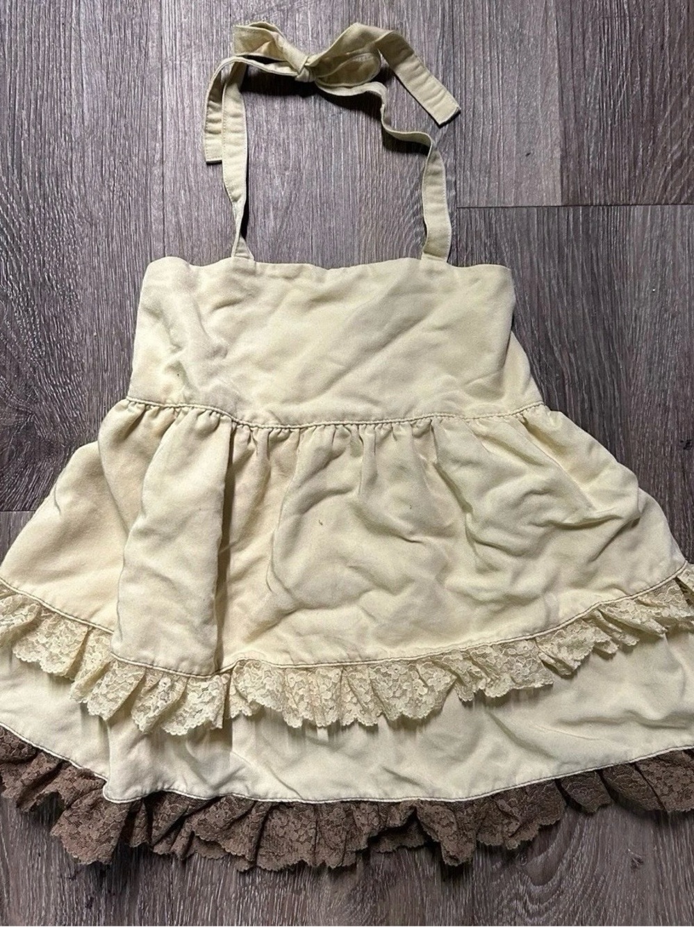 Toddler Girl Matilda Jane Gold Brown Halter Summer Dress Size 4